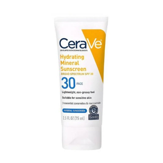 CeraVe Hydrating Mineral Face Sunscreen Lotion SPF 30 - 75ML