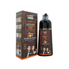 Laser White Argan Oil Fast Hair Dye Shampoo Natural Brown 420ML