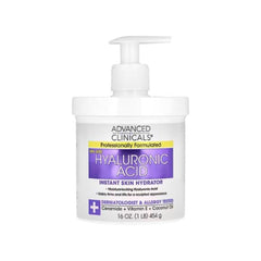 Advanced Clinicals Hyaluronic Acid Instant Skin Hydrator 454G