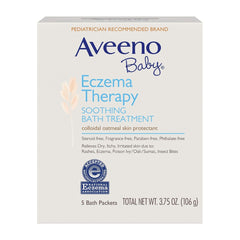 Aveeno Baby Eczema Therapy Oatmeal Bath Treatment for Dry Itchy Skin 5ct