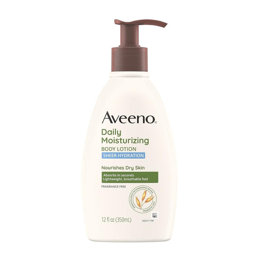 Aveeno Sheer Hydration Fragrance Free Lotion with Oat for Dry Skin 350ML