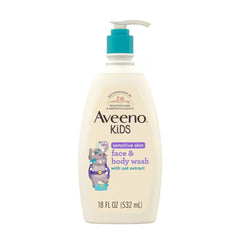 Aveeno Kids Sensitive Skin Face and Body Wash with Oat Extract 532ML
