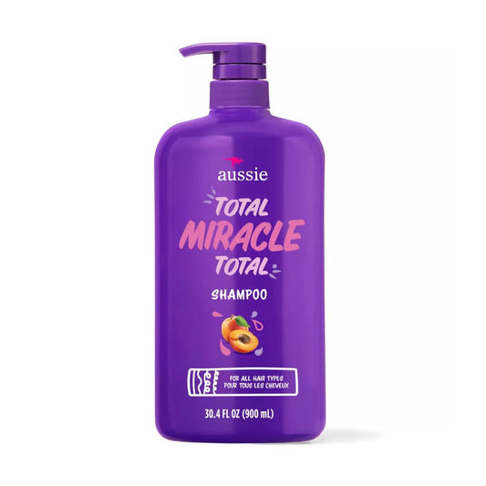 Aussie Paraben Free Total Miracle Shampoo with Apricot and Macadamia For Damage Hair 900ML