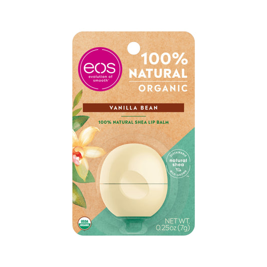 Eos Natural Lip Balm Vanilla Bean All Day Moisture For Sensitive Skin