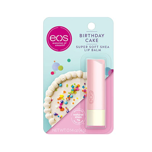 Eos Natural Shea Lip Balm - Birthday Cake Dermatologist Recommended for Sensitive Skin