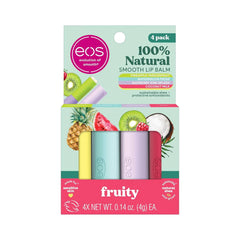 Eos Natural and Organic Lip Balm Sticks Raspberry, Kiwi, Pineapple, Watermelon and Coconut Milk