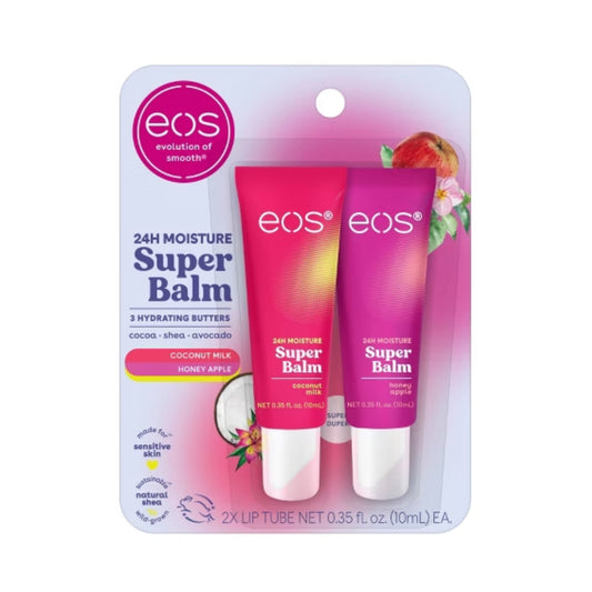 Eos 24H Moisture Super Balm- Coconut Milk & Honey Apple, Lip Mask, Day or Night Lip Treatment, Made for Sensitive Skin