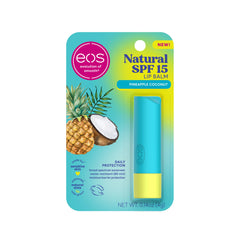 Eos Natural SPF 15 Lip Balm Pineappleand Coconut Daily Protection Water Resistant