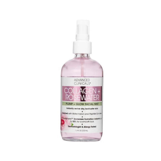 Advanced Clinicals Collagen and Rosewater Facial Mist 237ML