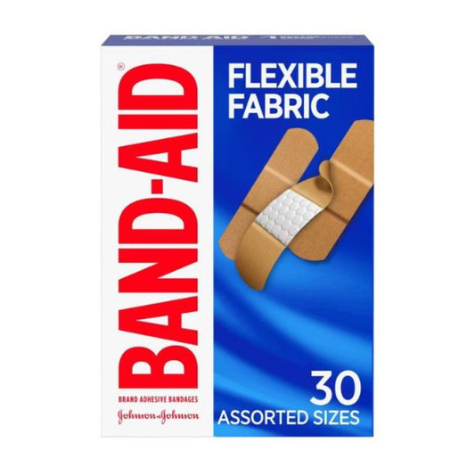 Band Aid Brand Flexible Fabric Adhesive Bandages Assorted Sizes 30 Count