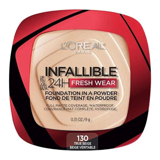 L'Oreal Paris Infallible 24 Hour Foundation in a Powder 130 True Beige