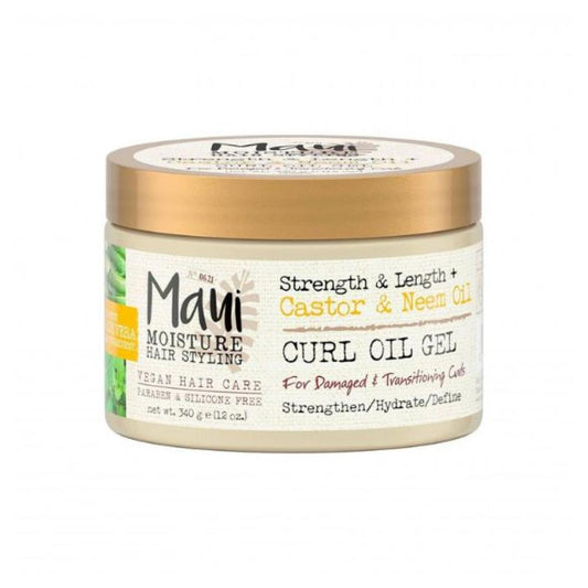 Maui Moisture Hair Strength and Length Castor & Neem Oil ,Curl Oil Gel -340ML