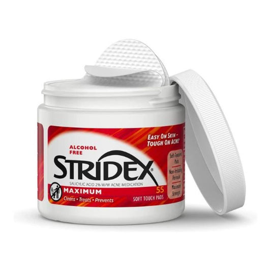 Stridex Daily Care Pads Maximum Strength, 55 Pieces