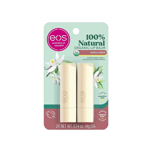 Eos Natural and Organic Lip Balm Sticks Vanilla Bean 2Pack