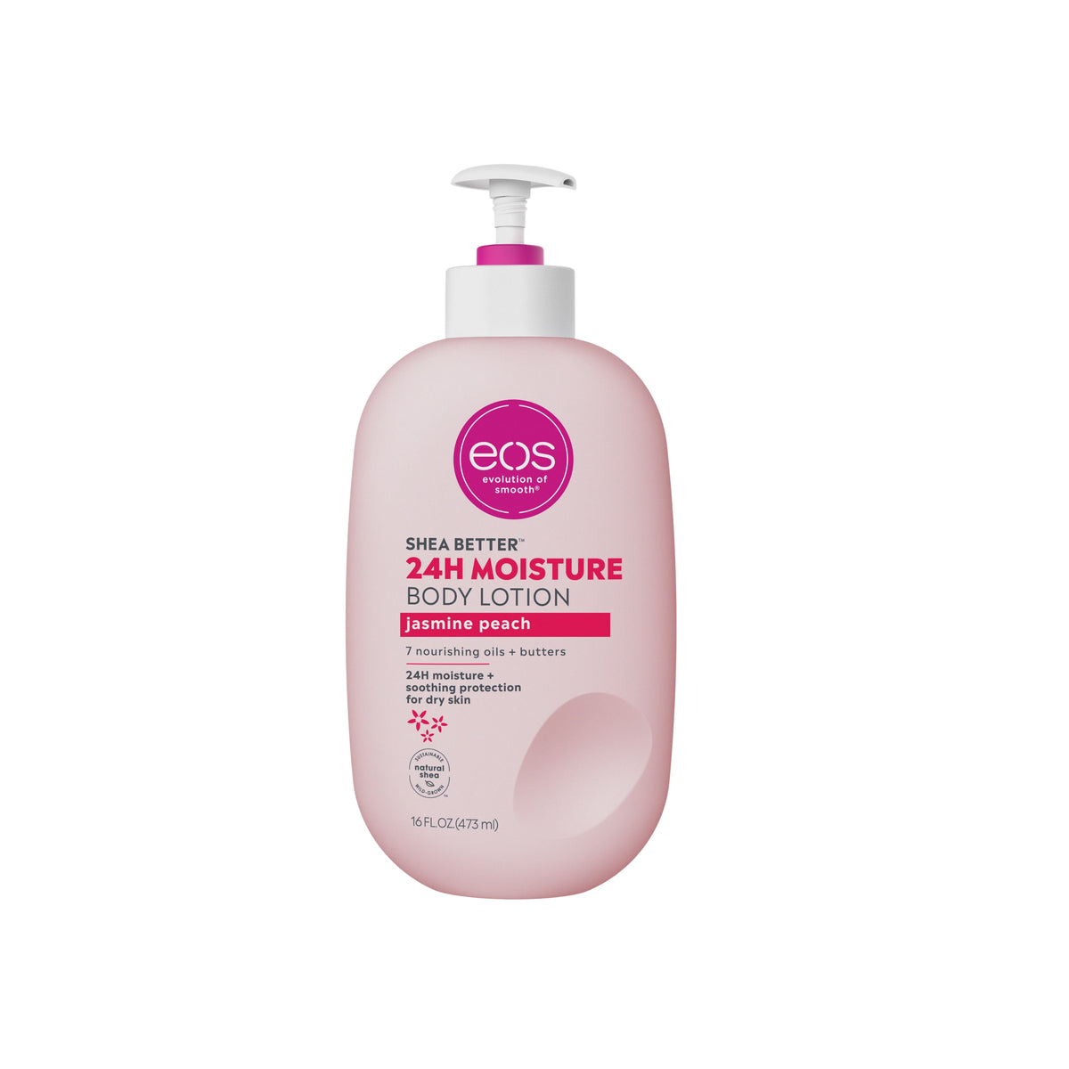 eos Shea Better Body Lotion- jasmine peach, 24-Hour Moisture