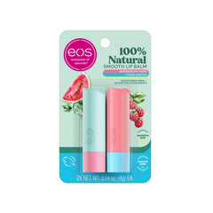 Eos Natural and Organic Lip Balm Watermelon Frose and Lychee Martini All Day Moisture 2Pack