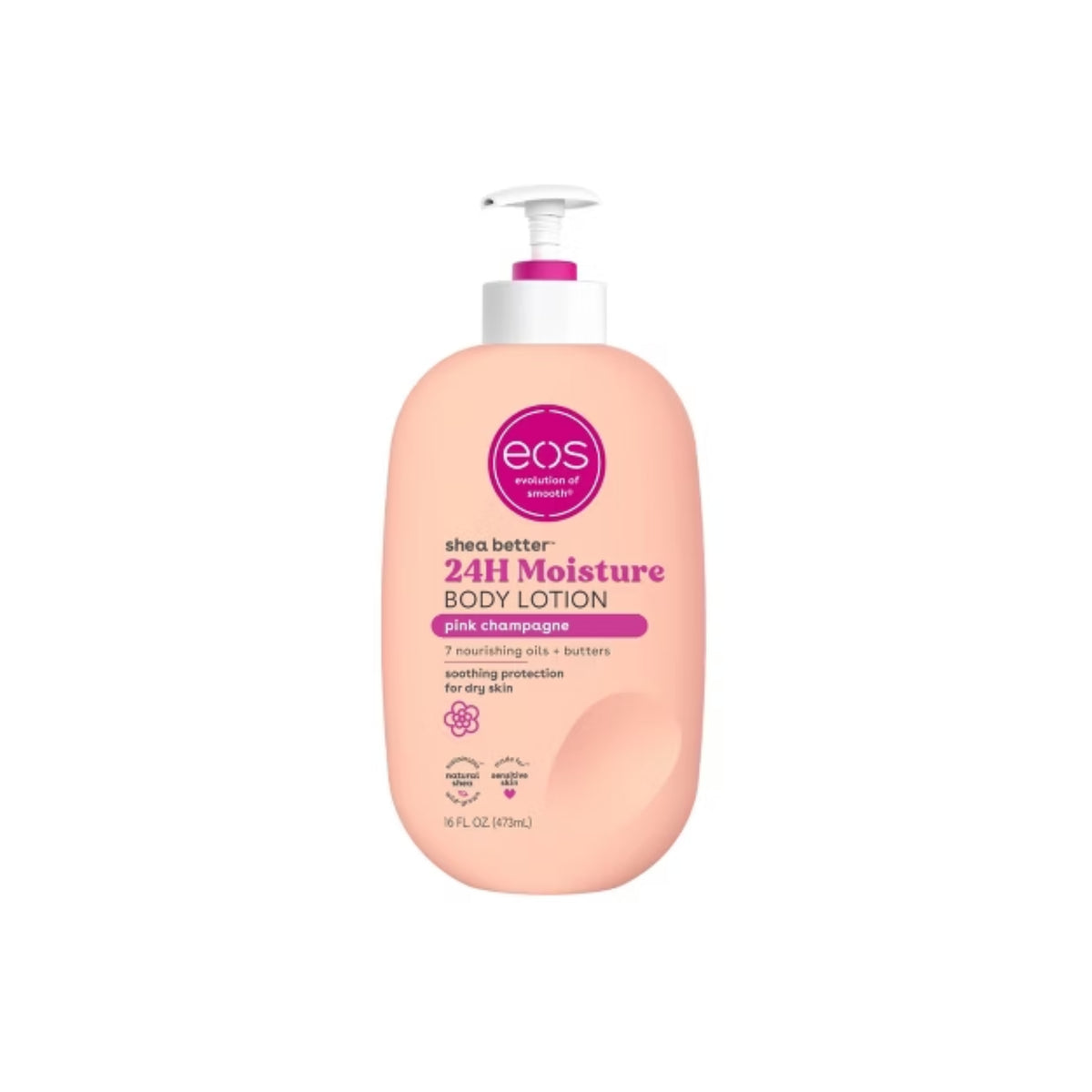 Eos Shea Better Body Lotion pink champagne 24Hour Moisture