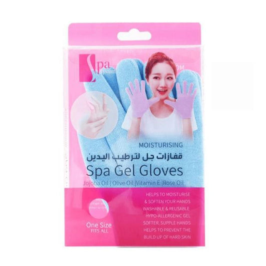 Spa System Gel Gloves for Hand Moisturizing and Softening - Blue