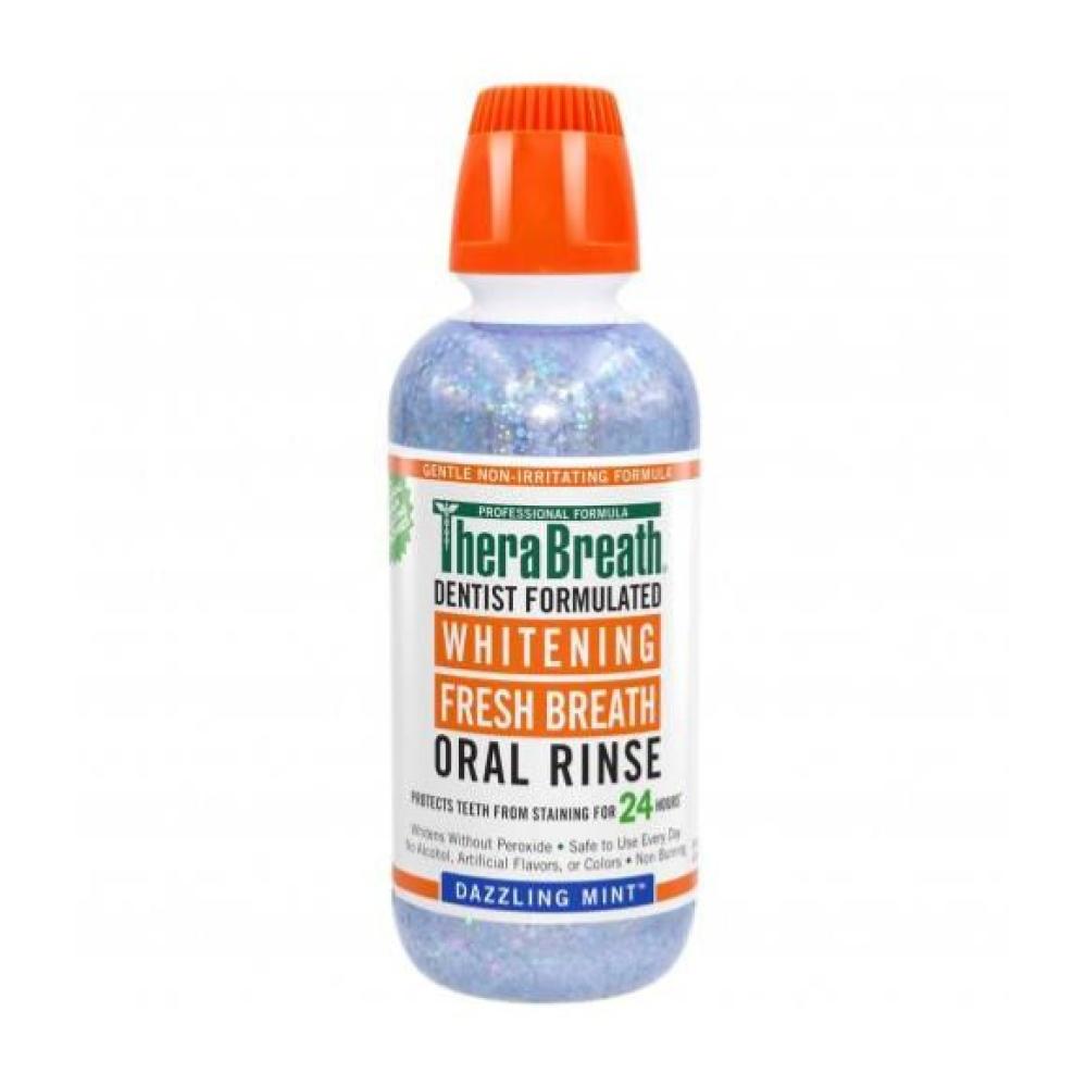 TheraBreath Whitening Oral Rinse Dazzling Mint 473ML